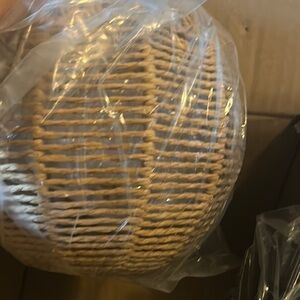 Rattan Wall Lamp with Dimmable Knob